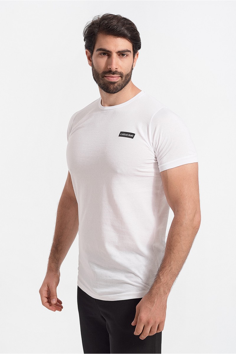 Ανδρικό T-Shirt Cotton4all Never Enough White