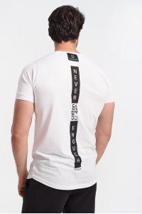 Ανδρικό T-Shirt Cotton4all Never Enough White