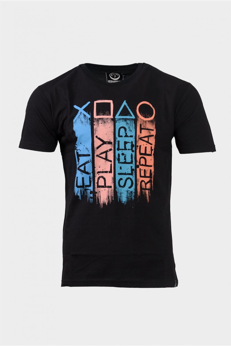 Ανδρικό T-Shirt Cotton4all EAT PLAY SLEEP 416 Ανδρικό T-Shirt Cotton4all EAT PLAY SLEEP 416