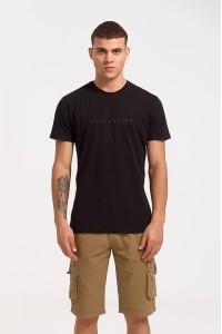 Ανδρικό T-Shirt Cotton4all Minimalism 23 706 Black