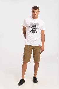 Ανδρικό T-Shirt Cotton4all BARBER 23-711 Λευκό