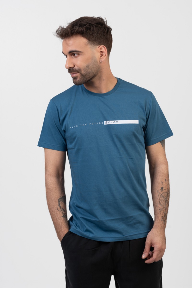 Ανδρικό T-Shirt Cotton4all FACE THE FUTURE 24-900