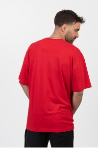 OVERSIZE Ανδρικό T-Shirt CHICAGO BULLS ΚΟΚΚΙΝΟ 24-935