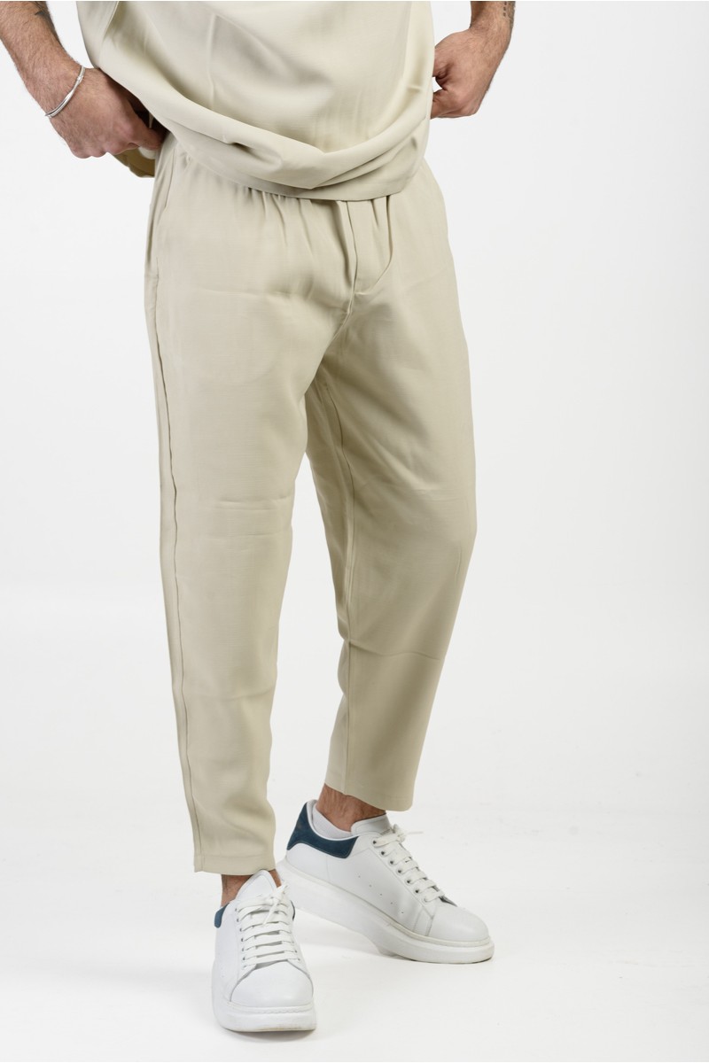 Ανδρικό παντελόνι Λινό COTTON4ALL Εκρού 24-951 Ανδρικό παντελόνι Λινό COTTON4ALL Εκρού 24-951