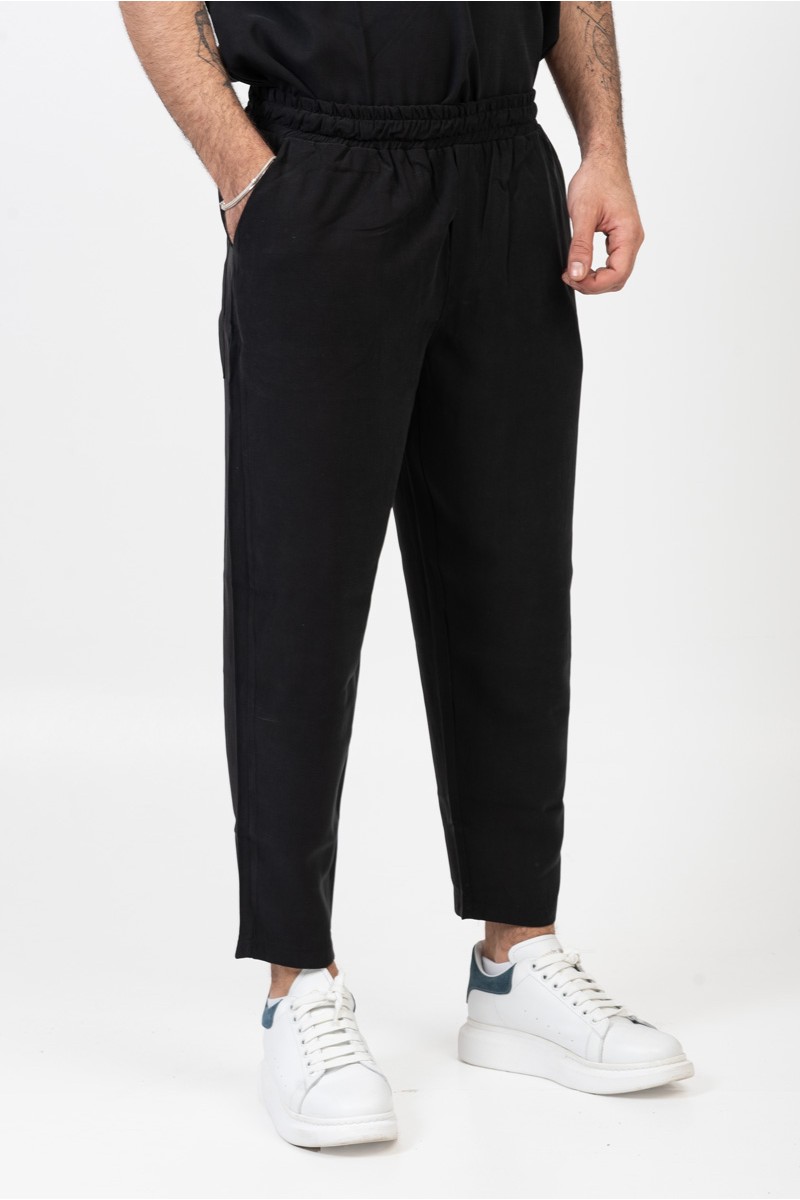 Ανδρικό παντελόνι Λινό COTTON4ALL Μαύρο 24-951 Ανδρικό παντελόνι Λινό COTTON4ALL Μαύρο 24-951