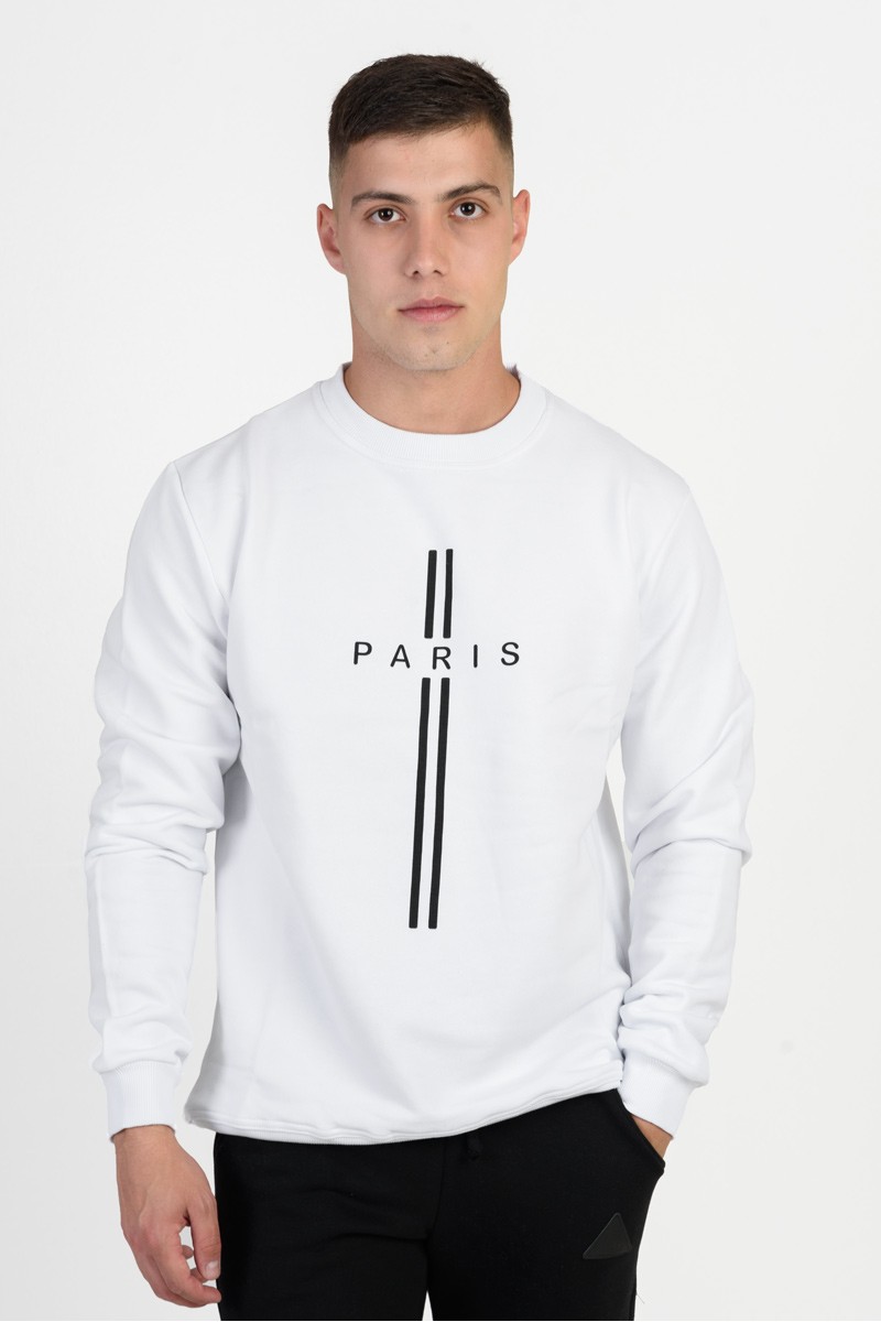 Μπλούζα φούτερ COTTON4ALL PARIS 25-106 ΛΕΥΚΟ Μπλούζα φούτερ COTTON4ALL PARIS 25-106 ΛΕΥΚΟ