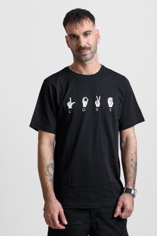 Ανδρικό T-Shirt Cotton4all 25-200 Μαύρο