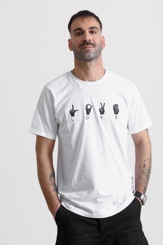 Ανδρικό T-Shirt Cotton4all 25-200 Λευκό