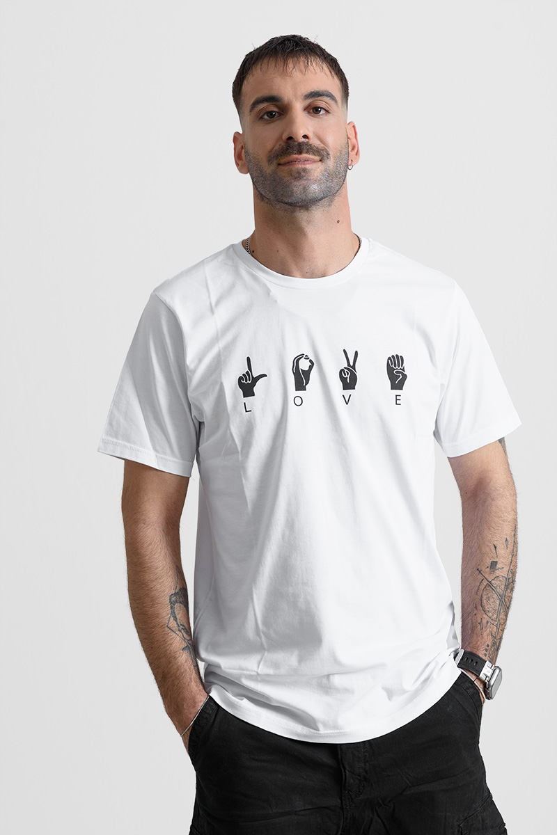 Ανδρικό T-Shirt Cotton4all 25-200 Λευκό