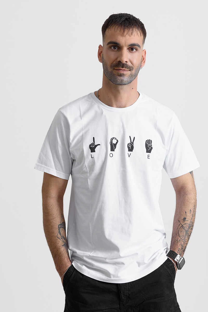Ανδρικό T-Shirt Cotton4all 25-200 Λευκό Ανδρικό T-Shirt Cotton4all 25-200 Λευκό