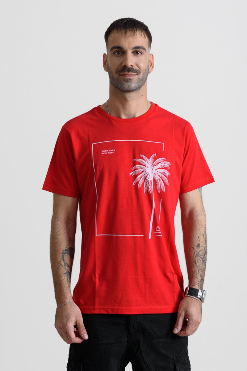 Ανδρικό T-Shirt Cotton4all 25-207 Κόκκινο