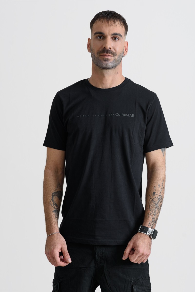 Ανδρικό T-Shirt Cotton4all 25-208 Μαύρο