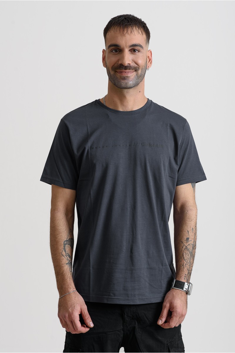 Ανδρικό T-Shirt Cotton4all 25-208 Ανθρακί Ανδρικό T-Shirt Cotton4all 25-208 Ανθρακί