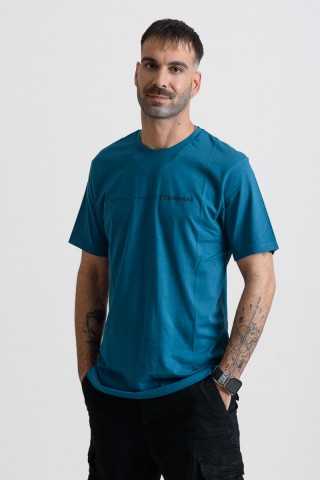 Ανδρικό T-Shirt Cotton4all 25-208 Πετρολ