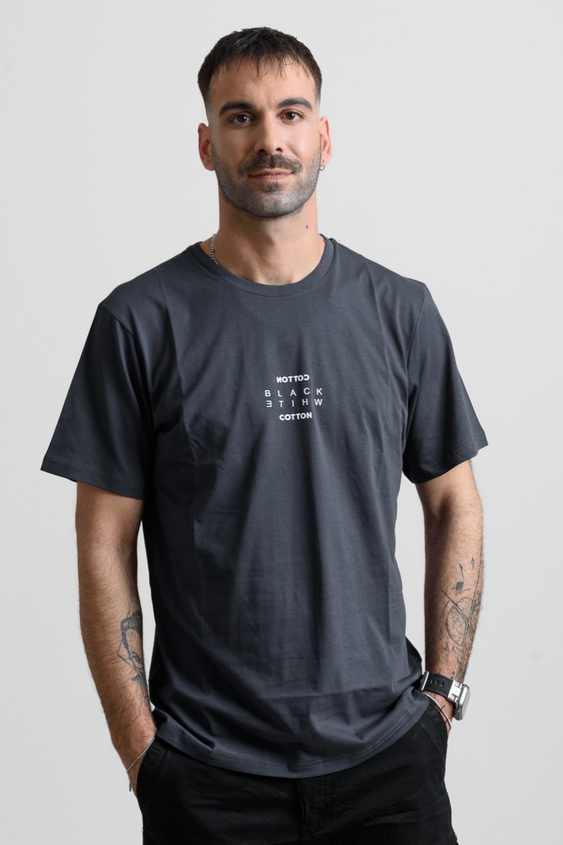 Ανδρικό T-Shirt Cotton4all 25-211 Ανθρακί