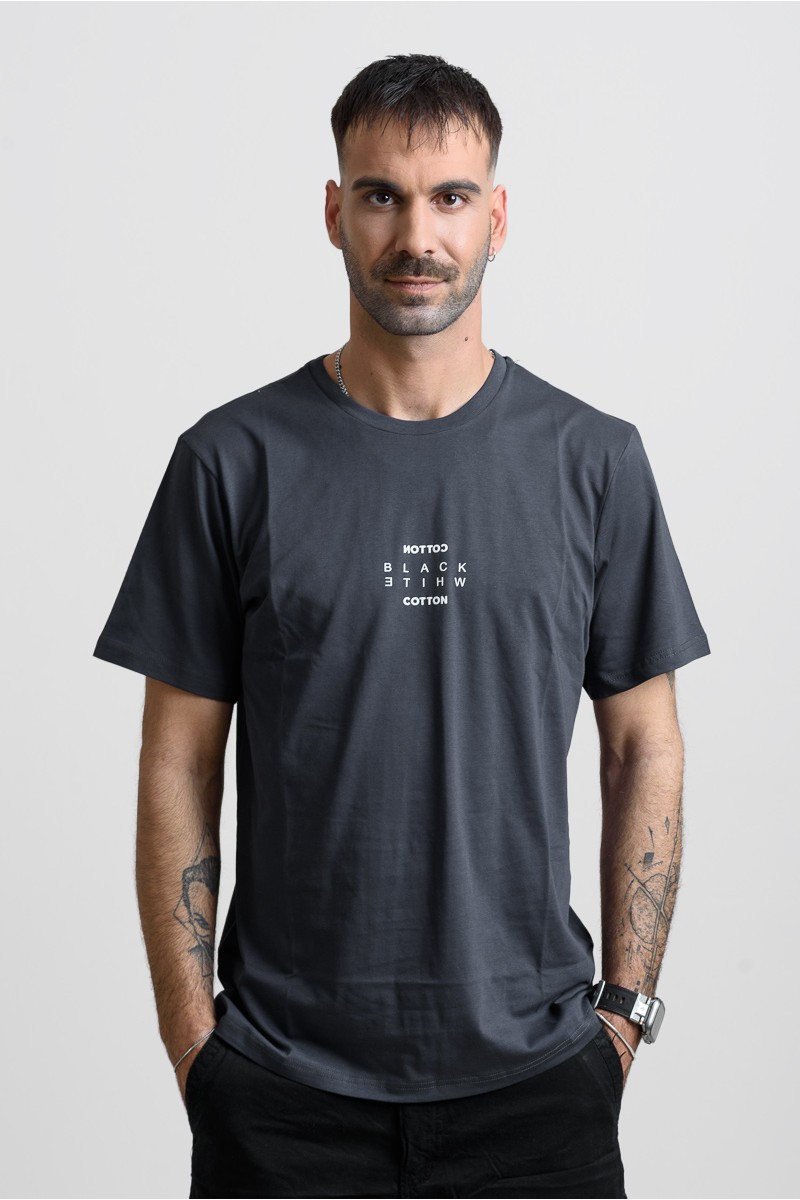 Ανδρικό T-Shirt Cotton4all 25-211 Ανθρακί