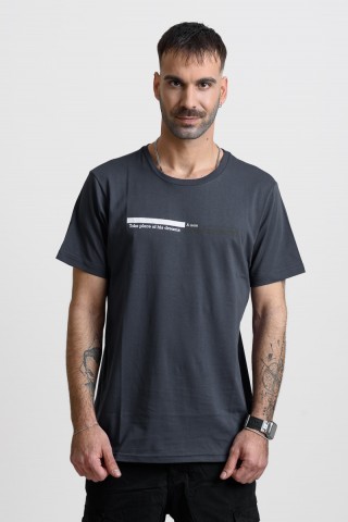 Ανδρικό T-Shirt Cotton4all 25-214 Ανθρακί