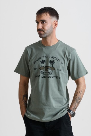 Ανδρικό T-Shirt Cotton4all 25-215 Χακί