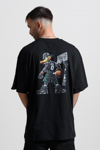 OVERSIZE Ανδρικό T-Shirt NBA 25-233 Μαύρο