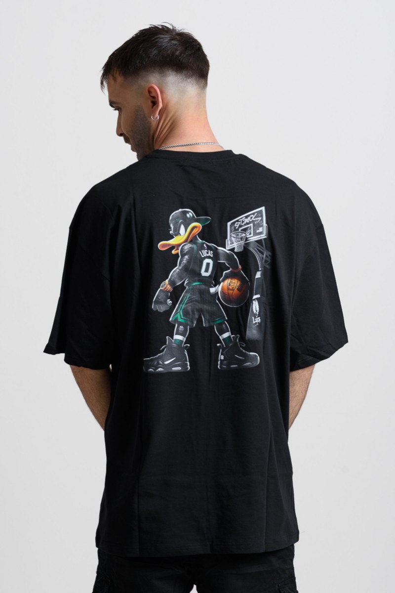 OVERSIZE Ανδρικό T-Shirt NBA 25-233 Μαύρο