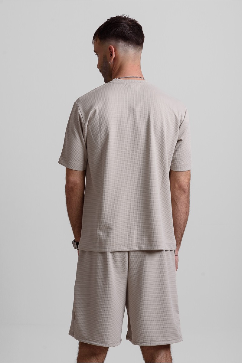 Καλοκαιρινό σετ ανδρικό COTTON4ALL MINIMAL 25-240 ΕΚΡΟΥ