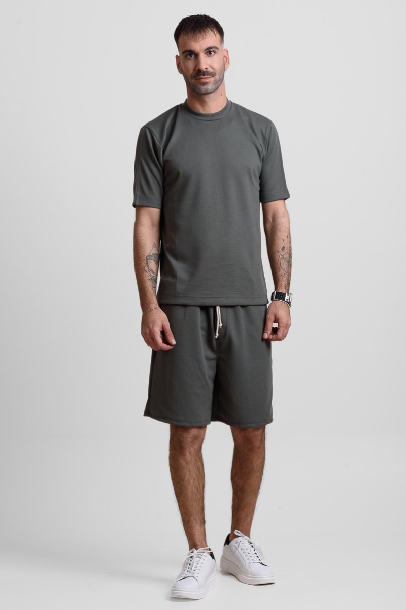 Καλοκαιρινό σετ ανδρικό COTTON4ALL MINIMAL 25-240 ΧΑΚΙ