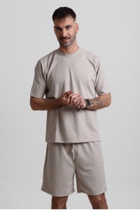 Καλοκαιρινό σετ ανδρικό COTTON4ALL MINIMAL 25-240 ΕΚΡΟΥ