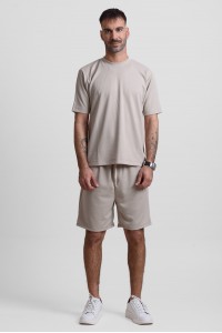 Καλοκαιρινό σετ ανδρικό COTTON4ALL MINIMAL 25-240 ΕΚΡΟΥ
