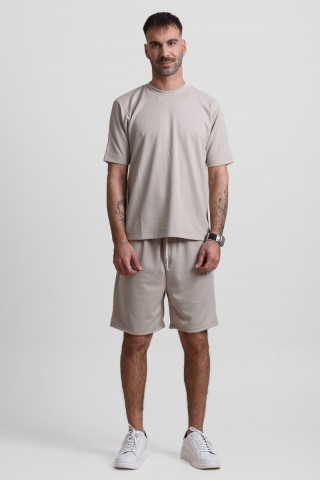 Καλοκαιρινό σετ ανδρικό COTTON4ALL MINIMAL 25-240 ΕΚΡΟΥ