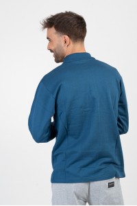Μπλούζα Φούτερ με γιακά και τσέπη COTTON4ALL Μπλε Ραφ 007 Μπλούζα Φούτερ με γιακά και τσέπη COTTON4ALL Μπλε Ραφ 007