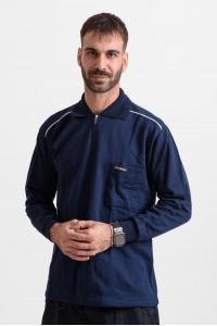 Μπλούζα Φούτερ με γιακά και τσέπη COTTON4ALL Προσφορά