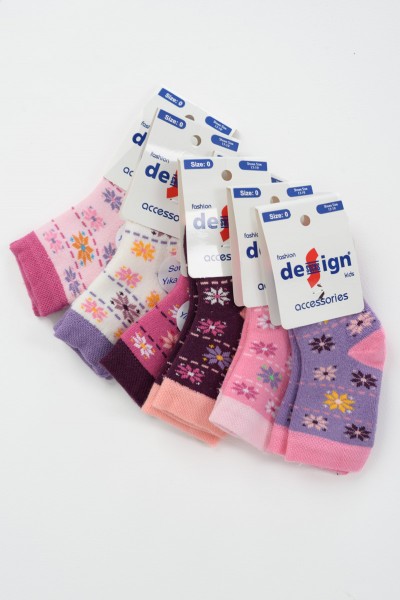 Βρεφικές κάλτσες DESIGN για κορίτσι 6 Ζεύγη 6500001