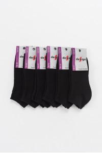 Design Socks σοσόνια μπουρνουζέ 6 PACK BLACK New