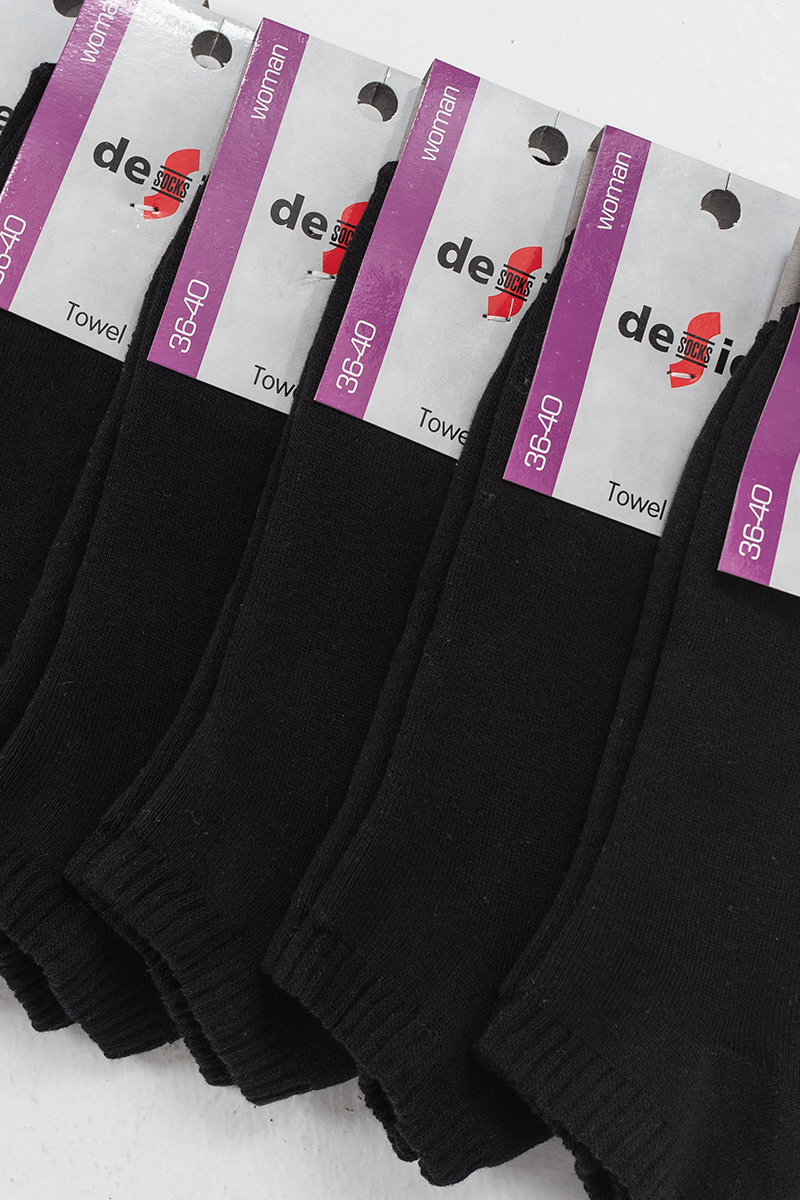 Design Socks σοσόνια μπουρνουζέ 6 PACK BLACK New