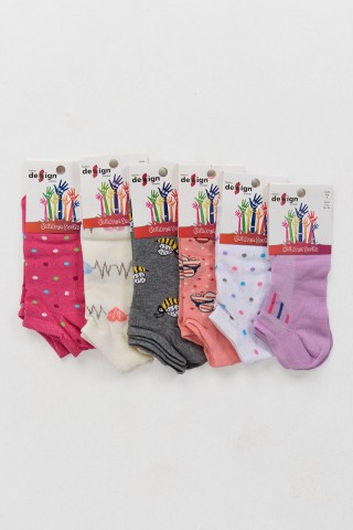 Κοντές κάλτσες κορίτσι Design 6 Pack 5004484