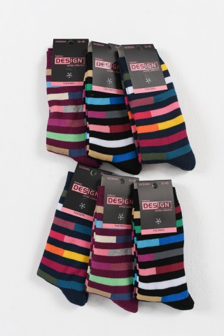 Γυναικείες κάλτσες DESIGN Ριγέ 6 PACK 8500269