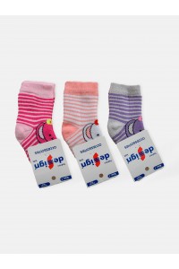 Βρεφικές κάλτσες DESIGN για κορίτσι 3 Pack Bear Βρεφικές κάλτσες DESIGN για κορίτσι 3 Pack Bear