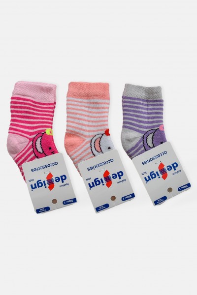 Βρεφικές κάλτσες DESIGN για κορίτσι 3 Pack Bear