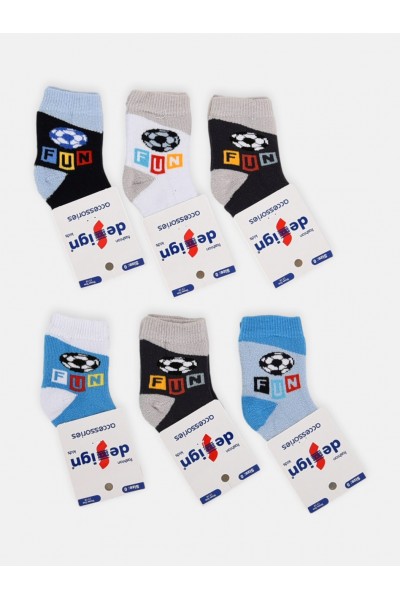 Βρεφικές κάλτσες DESIGN για αγόρι 6 Ζεύγη FUN BALL