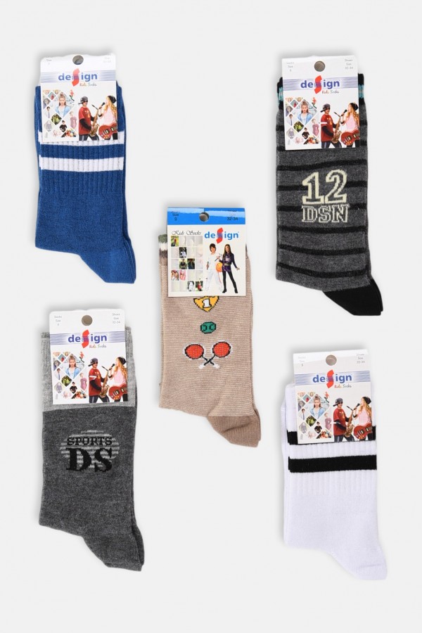 Παιδικές κάλτσες για αγόρι DESIGN 5 Pack Combo 4