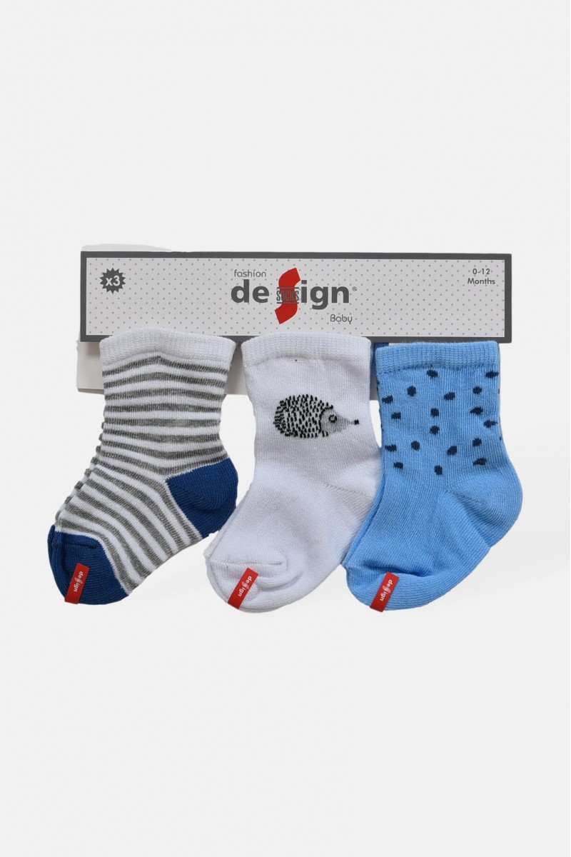 Βρεφικές κάλτσες αγόρι DESIGN 3 Pack Combo 3