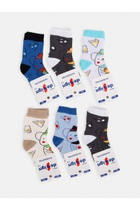 Βρεφικές κάλτσες DESIGN για αγόρι 6 Ζεύγη FUN BEARS