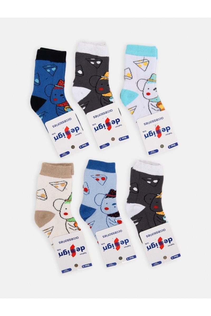 Βρεφικές κάλτσες DESIGN για αγόρι 6 Ζεύγη FUN BEARS Βρεφικές κάλτσες DESIGN για αγόρι 6 Ζεύγη FUN BEARS