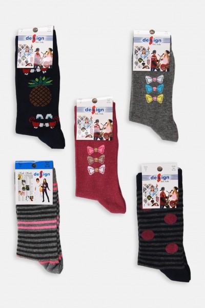 Παιδικές Κάλτσες για κορίτσι (5 τεμάχια) - Πολύχρωμες