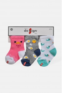 Βρεφικές κάλτσες κορίτσι DESIGN 3 Pack Combo 2 Βρεφικές κάλτσες κορίτσι DESIGN 3 Pack Combo 2