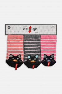 Βρεφικές κάλτσες κορίτσι DESIGN 3 Pack Combo 5 Βρεφικές κάλτσες κορίτσι DESIGN 3 Pack Combo 5