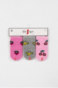 Βρεφικές κάλτσες κορίτσι DESIGN 3 Pack 3010