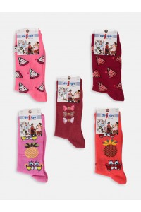 Παιδικές Κάλτσες για κορίτσι (5 τεμάχια) - Hearts - Τυχαίας Επιλογής