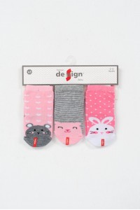 Βρεφικές κάλτσες κορίτσι DESIGN 3 Pack 3010 3 Βρεφικές κάλτσες κορίτσι DESIGN 3 Pack 3010 3