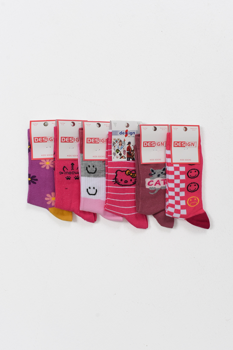 Παιδικές Κάλτσες για κορίτσι DESIGN 6 Pack Τυχαίας Επιλογής 5511652